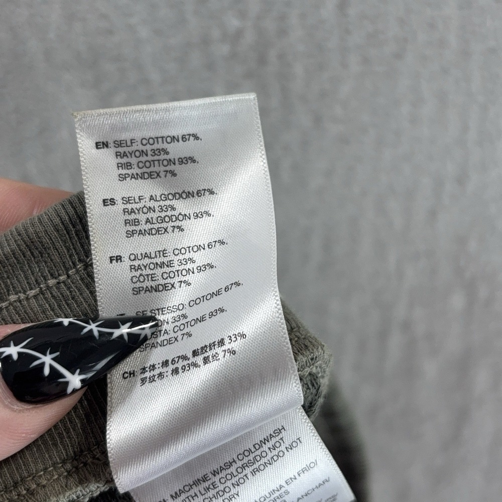 JOHN ELLIOTT‎ Ginza Ribbed Pants Womens Size 0 Green Wide Leg Pull On Casual - Picture 9 of 10